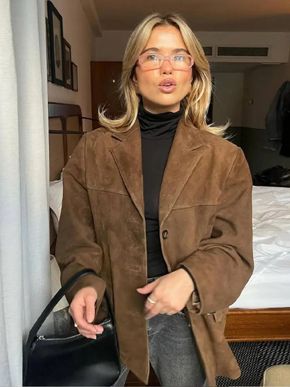 Women's Oversized Brown Trenchcoat