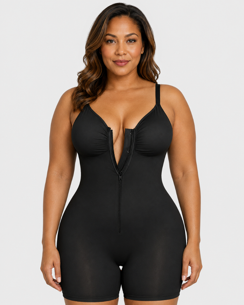 Shapewear for Women Tummy Control Bodysuit Zip-Up
