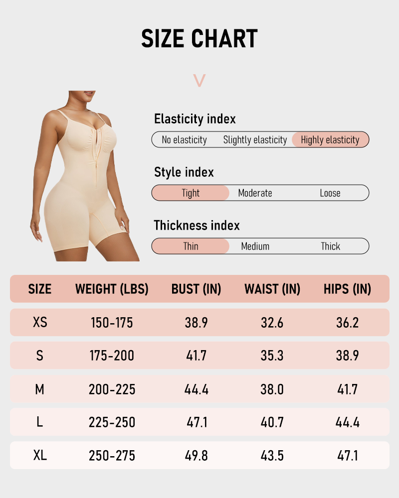Shapewear for Women Tummy Control Bodysuit Zip-Up