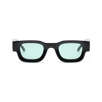 Black with Green Lenses