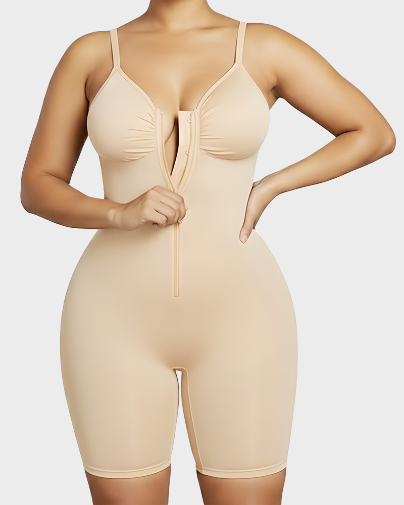 Shapewear for Women Tummy Control Bodysuit Zip-Up