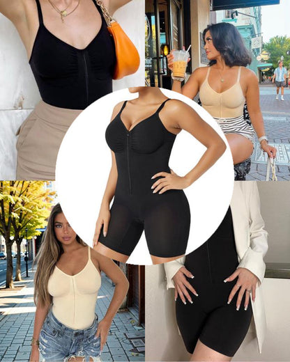 Shapewear for Women Tummy Control Bodysuit Zip-Up