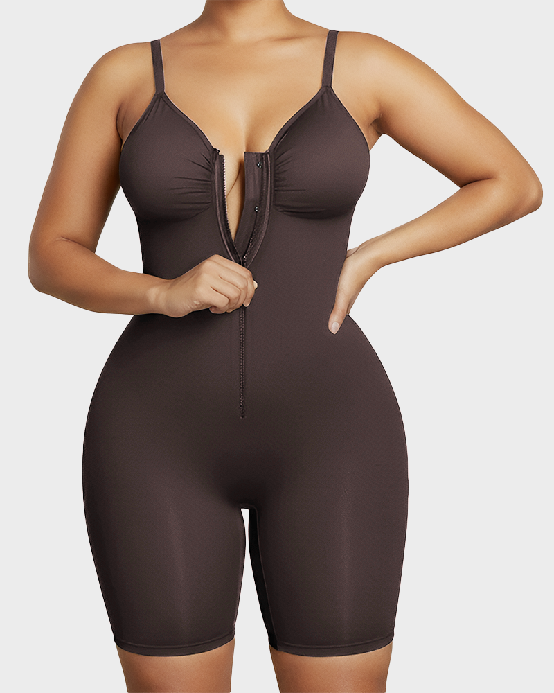 Shapewear for Women Tummy Control Bodysuit Zip-Up