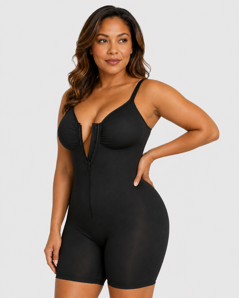 Shapewear for Women Tummy Control Bodysuit Zip-Up