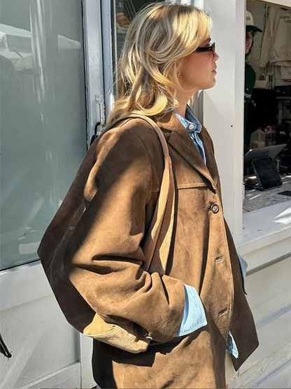 Women's Oversized Brown Trenchcoat