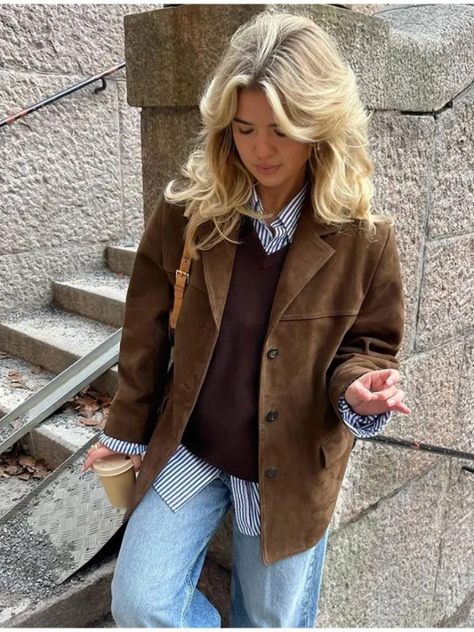 Women's Oversized Brown Trenchcoat