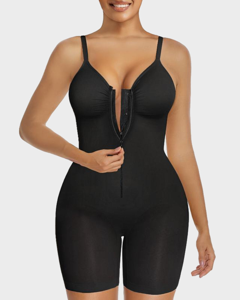 Shapewear for Women Tummy Control Bodysuit Zip-Up
