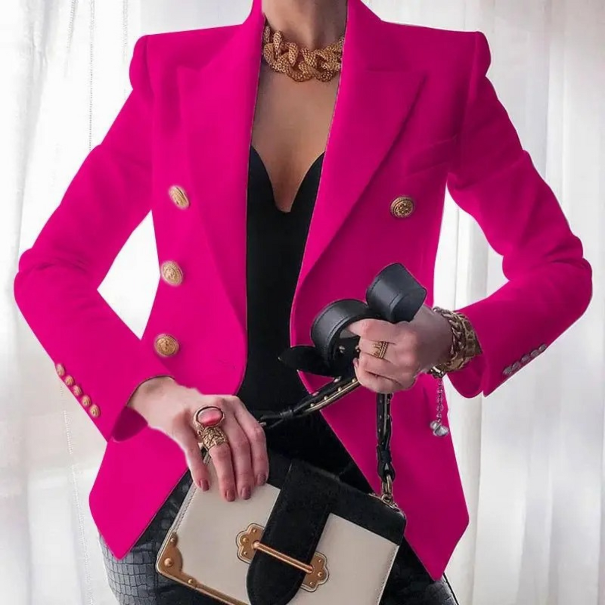 Isabelle Vintage Double-Breasted Blazer