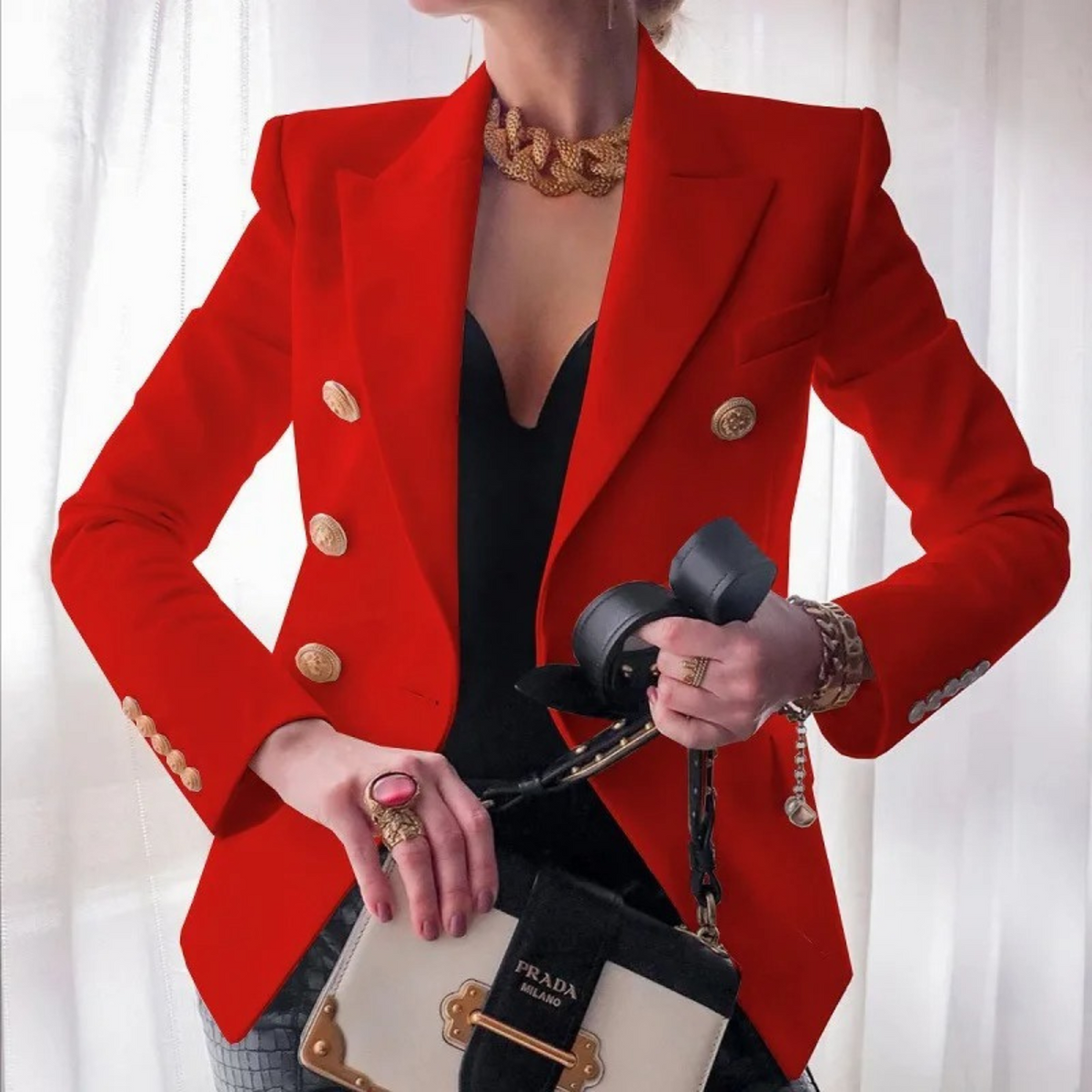 Isabelle Vintage Double-Breasted Blazer